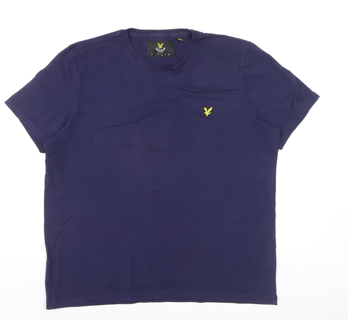 Lyle & Scott Men's Navy Blue Crew Neck Cotton T-Shirt Size L