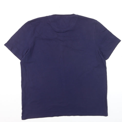 Lyle & Scott Men's Navy Blue Crew Neck Cotton T-Shirt Size L