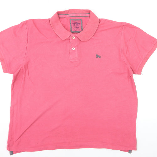 Old Navy Men's Pink XL Fitted Cotton Polo Shirt Casual Summer