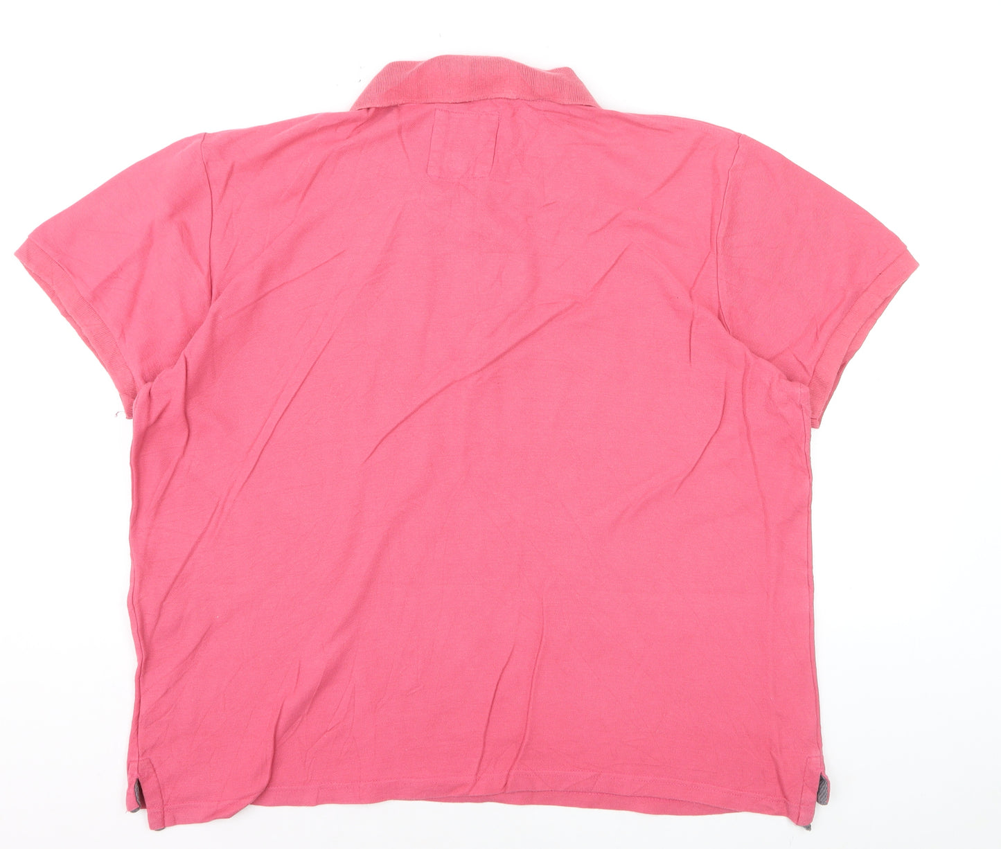 Old Navy Men's Pink XL Fitted Cotton Polo Shirt Casual Summer
