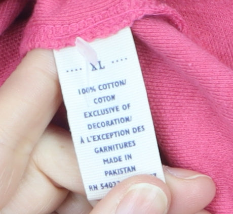 Old Navy Men's Pink XL Fitted Cotton Polo Shirt Casual Summer