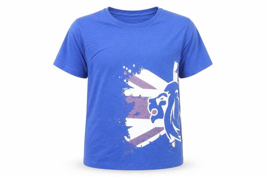 Lonsdale Boys Blue 9-10 Years Lion Graphic Cotton Short Sleeve T-Shirt