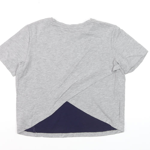 Whistles Women Grey Jersey Cotton Stretch T-Shirt Small