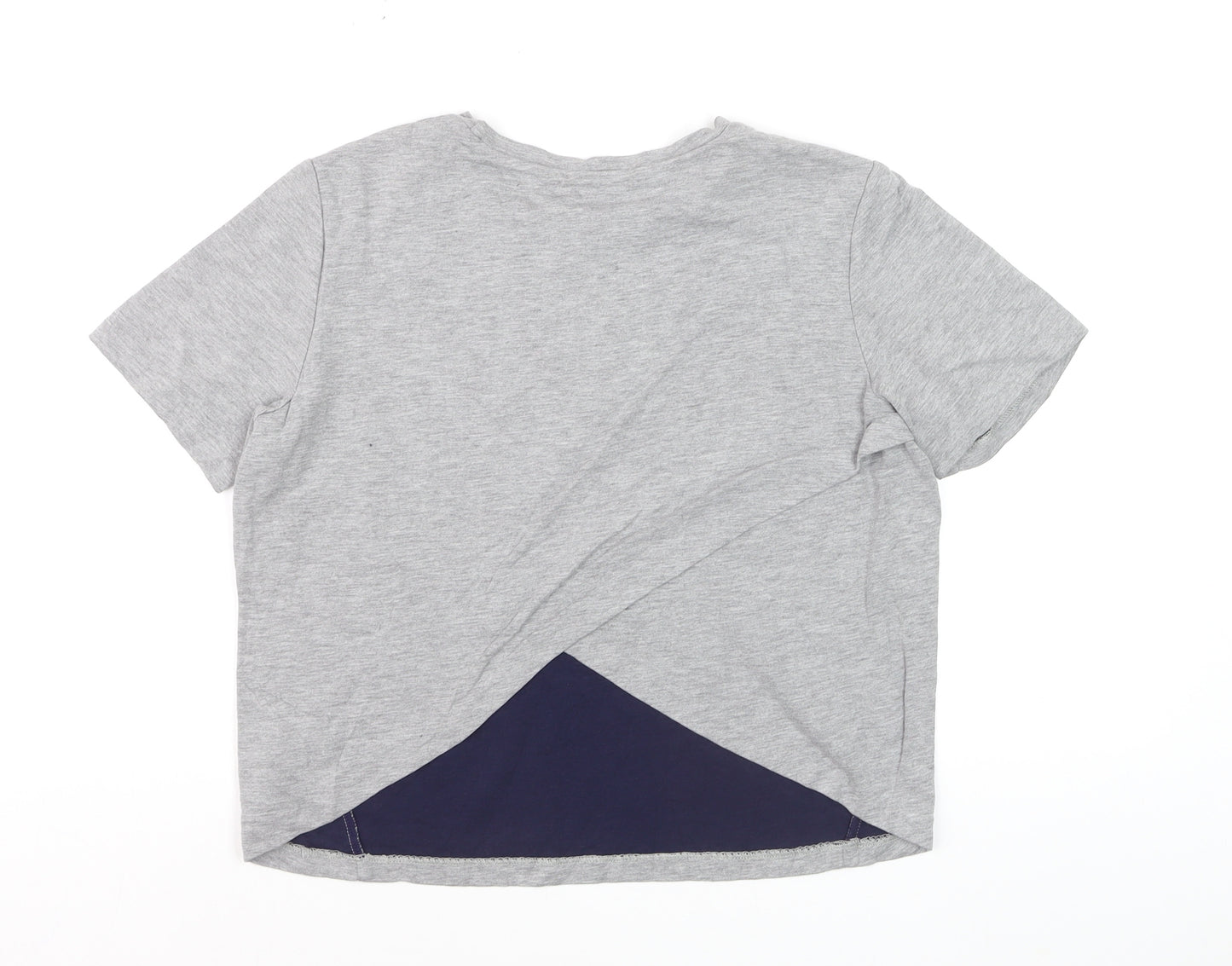 Whistles Women Grey Jersey Cotton Stretch T-Shirt Small