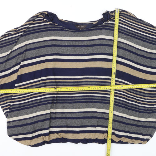 Phase Eight Women's Blue Striped Relaxed Tunic Blouse Size 12