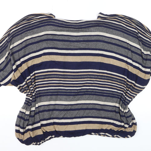 Phase Eight Women's Blue Striped Relaxed Tunic Blouse Size 12