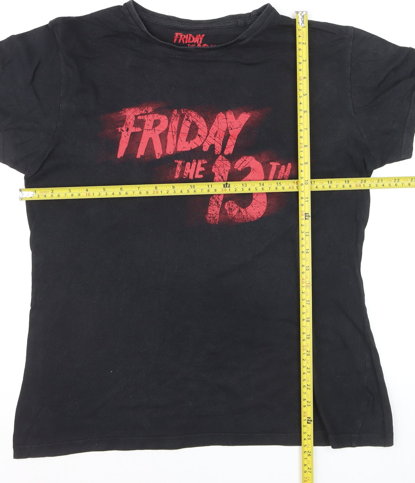 Cedar Wood State Men’s Black Friday the 13th Horror Graphic T-Shirt Size M