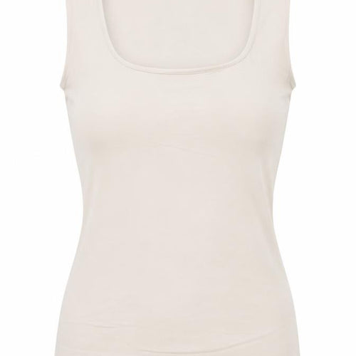 Zara Women Beige Sleeveless Stretch Tank Top L