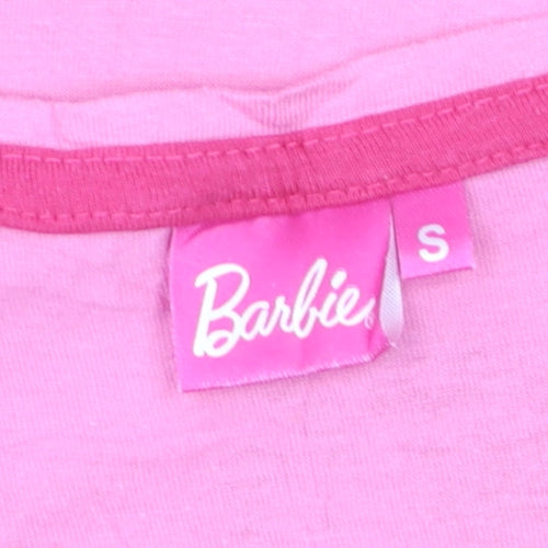 Barbie Women's Pink Short Sleeve Cotton T-Shirt Size S