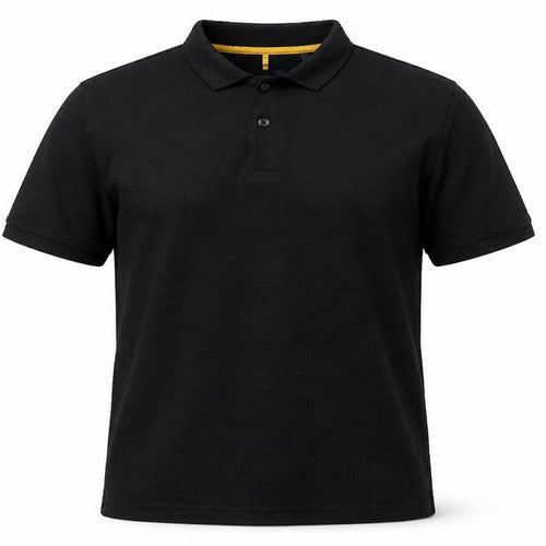 Guide London Men's Black Cotton Polo Shirt L Regular Fit