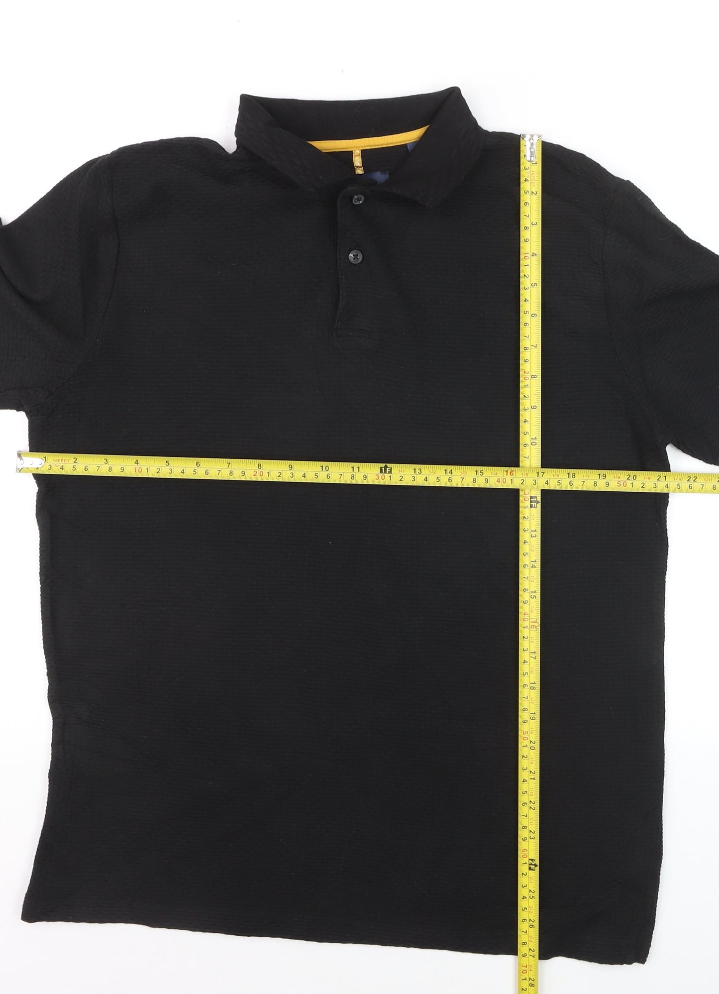 Guide London Men's Black Cotton Polo Shirt L Regular Fit