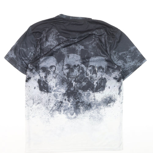Firetrap Men's Black Skull Graphic Short Sleeve T-Shirt Size L