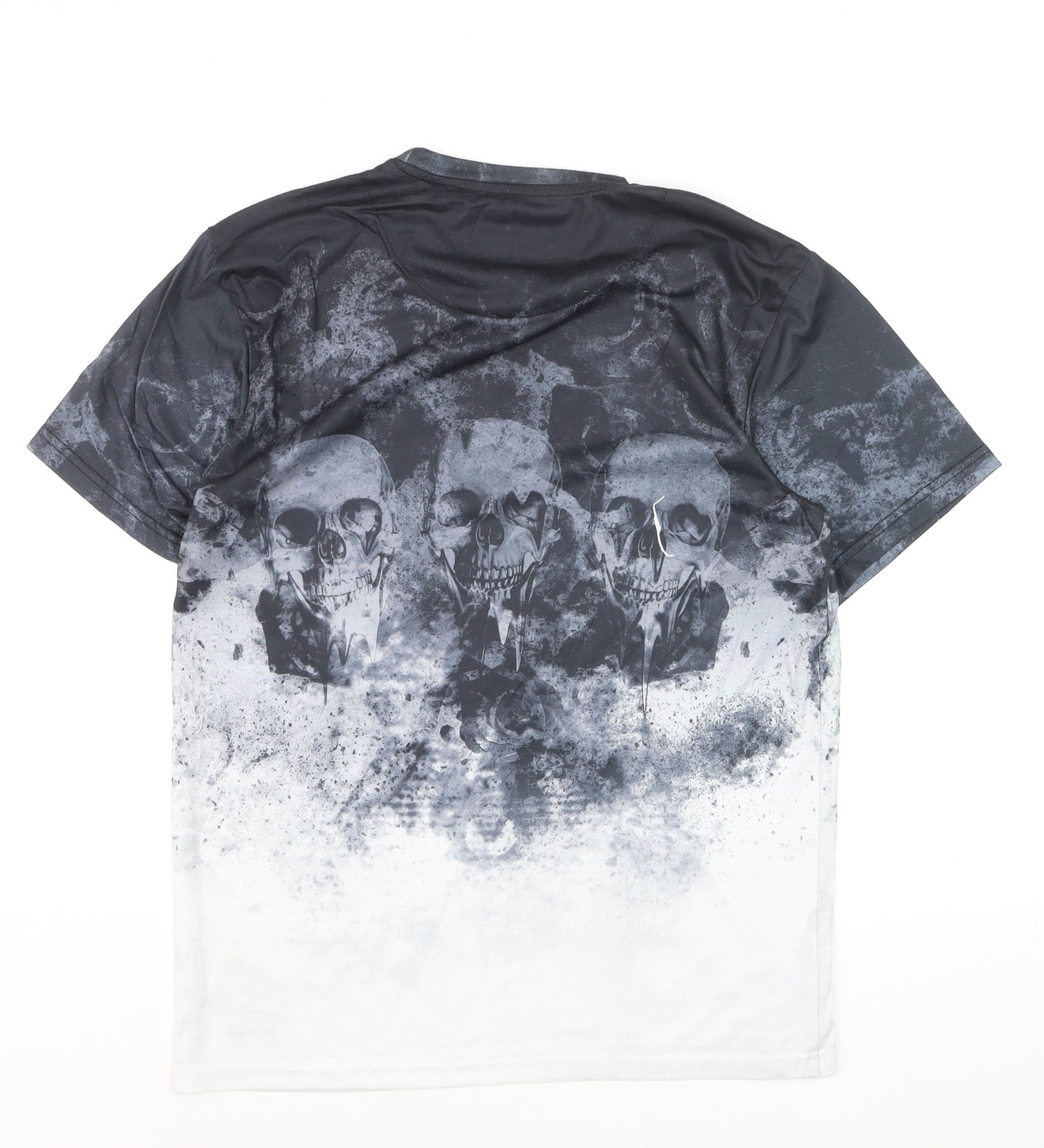 Firetrap Men's Black Skull Graphic Short Sleeve T-Shirt Size L