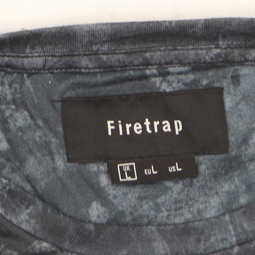 Firetrap Men's Black Skull Graphic Short Sleeve T-Shirt Size L