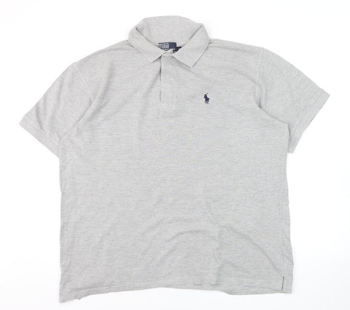 Polo Ralph Lauren Men's Grey Short Sleeve Collared Polo Shirt Size XL