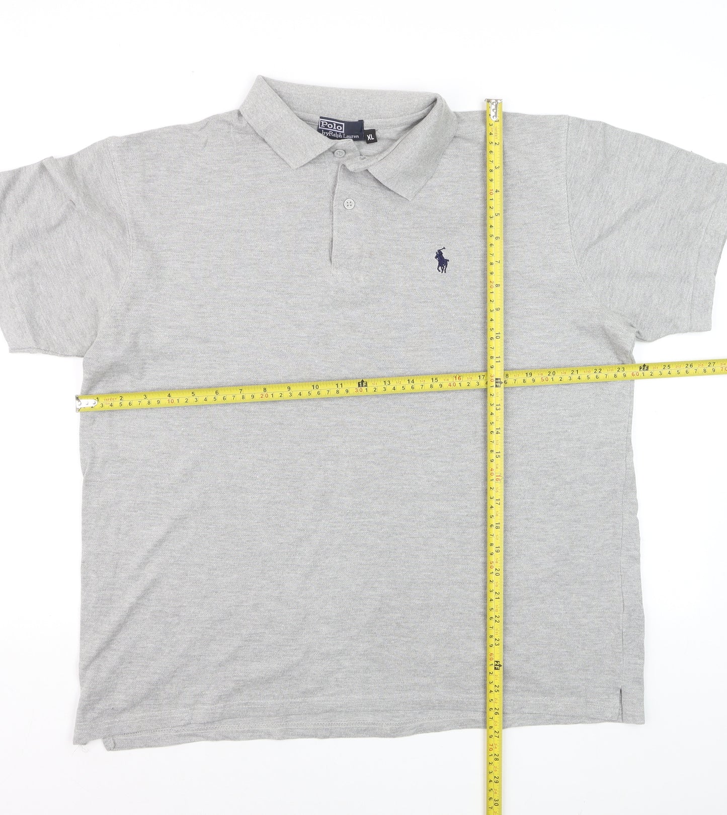 Polo Ralph Lauren Men's Grey Short Sleeve Collared Polo Shirt Size XL