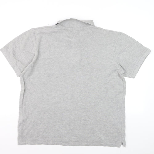 Polo Ralph Lauren Men's Grey Short Sleeve Collared Polo Shirt Size XL