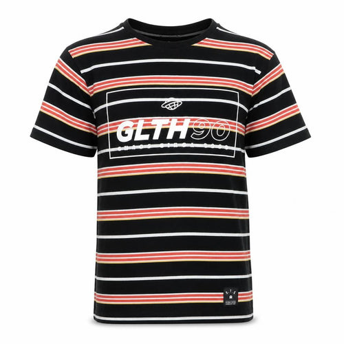 St Goliath Men's Multicoloured Striped Cotton Crew Neck T-Shirt Size S