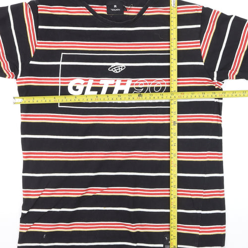 St Goliath Men's Multicoloured Striped Cotton Crew Neck T-Shirt Size S
