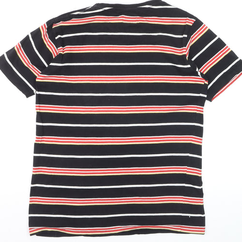 St Goliath Men's Multicoloured Striped Cotton Crew Neck T-Shirt Size S