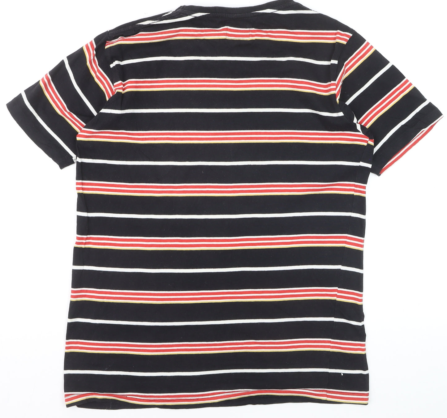 St Goliath Men's Multicoloured Striped Cotton Crew Neck T-Shirt Size S