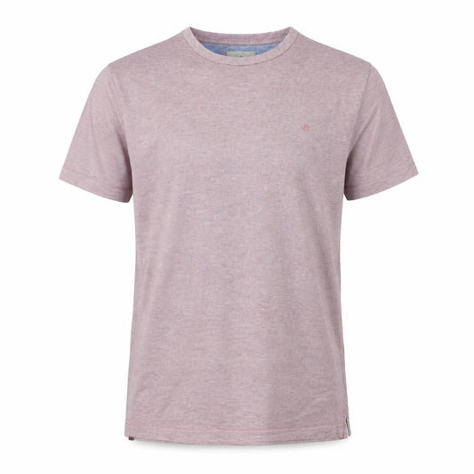Front view of White Stuff Men's Pink Striped Cotton Polo Shirt, size M
