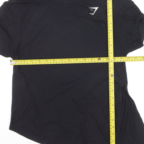 Gymshark Women's Black Short Sleeve Crew Neck T-Shirt Size S