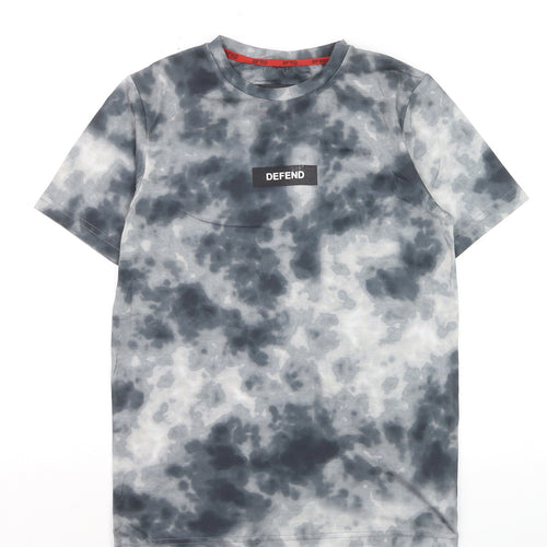 DFND Boys Grey Camo Tie-Dye Crew Neck T-Shirt 13-14 Years