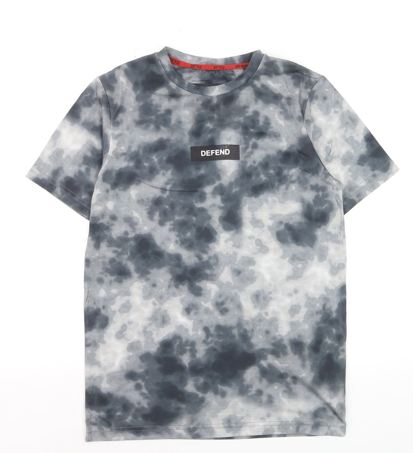 DFND Boys Grey Camo Tie-Dye Crew Neck T-Shirt 13-14 Years