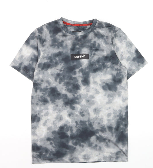 DFND Boys Grey Camo Tie-Dye Crew Neck T-Shirt 13-14 Years