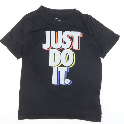 Nike Boys Black 'Just Do It' Graphic T-Shirt 10-11 Years