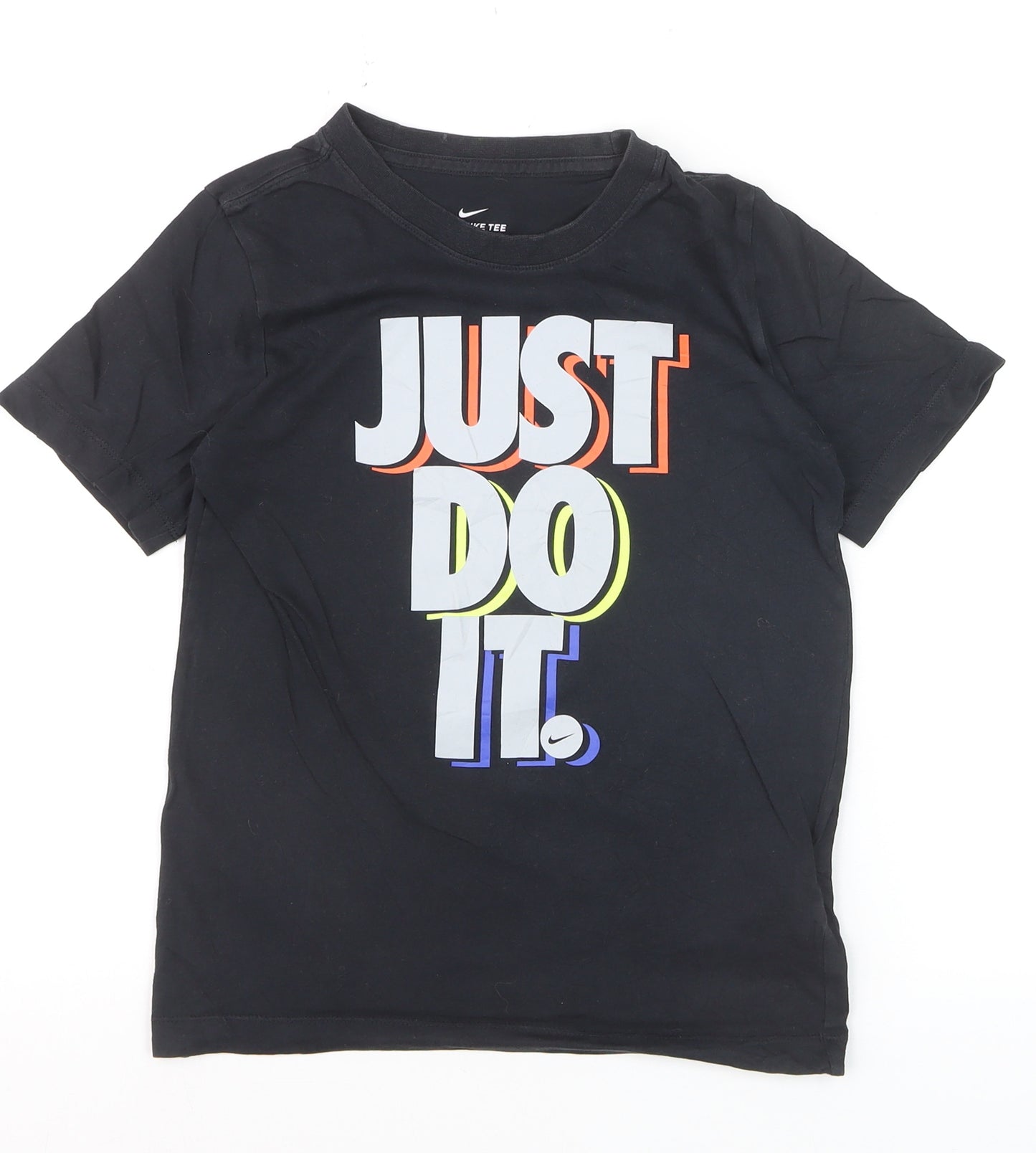 Nike Boys Black 'Just Do It' Graphic T-Shirt 10-11 Years