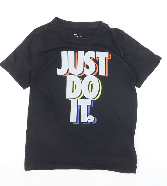 Nike Boys Black 'Just Do It' Graphic T-Shirt 10-11 Years