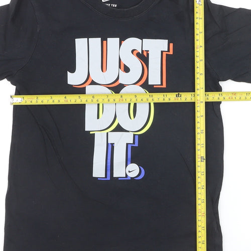 Nike Boys Black 'Just Do It' Graphic T-Shirt 10-11 Years