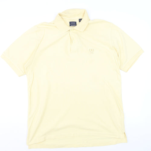 IZOD Men's Beige Cotton Polo Shirt Size M Classic Fit