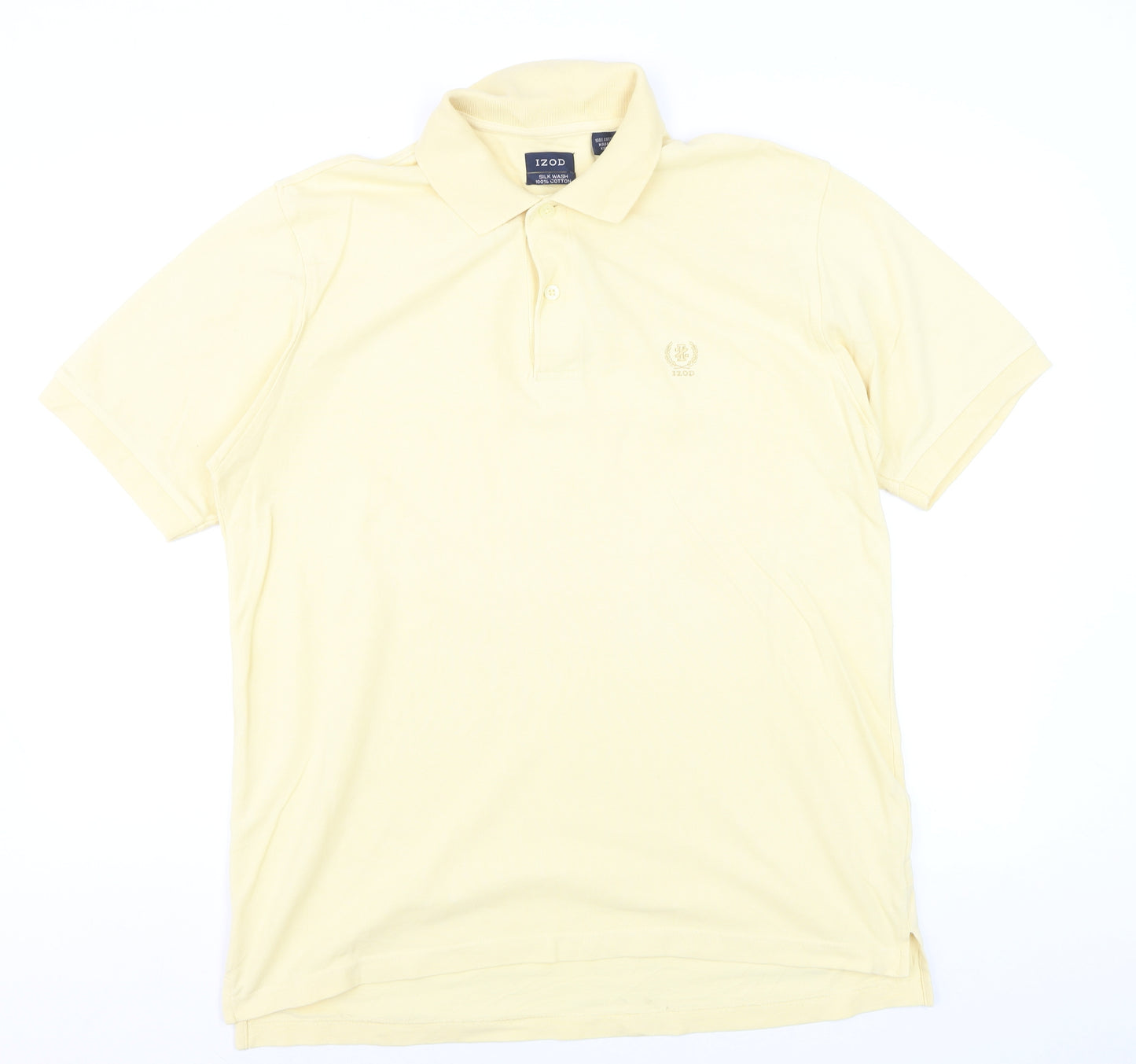 IZOD Men's Beige Cotton Polo Shirt Size M Classic Fit