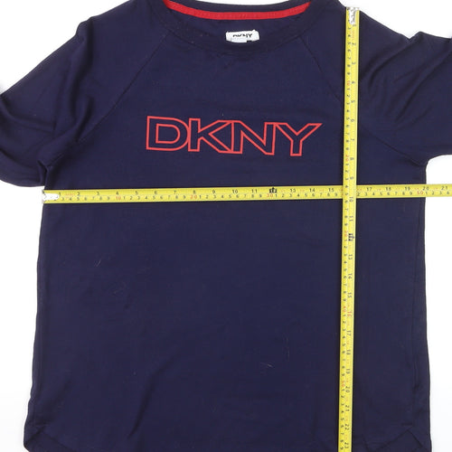 DKNY Men's Blue Long Sleeve Crew Neck Casual Top Size M