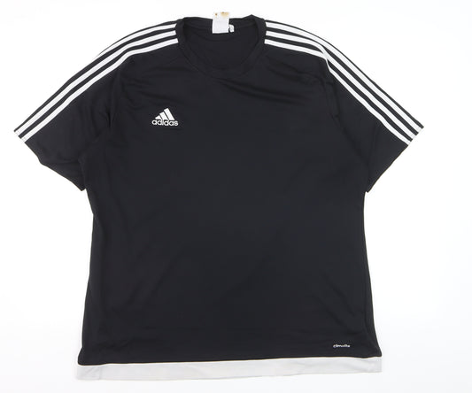 Adidas Men's Black Climalite Crew Neck Sports T-Shirt XL