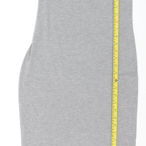Miss Selfridge Women’s Grey Sleeveless Bodycon Midi Dress Size 10