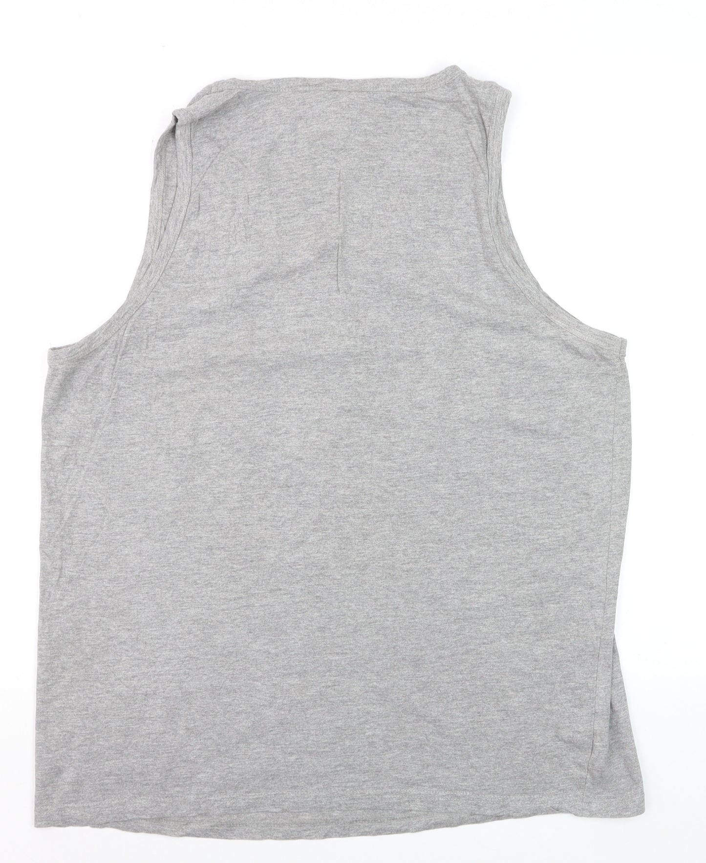 American Zone Men’s Grey Cotton Tank Top XXL Fuerteventura Graphic