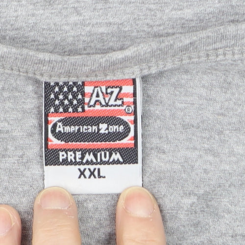 American Zone Men’s Grey Cotton Tank Top XXL Fuerteventura Graphic