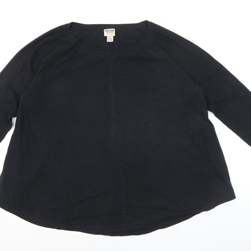 Mossimo Supply Co. Womens Black XL Long Sleeve Basic T-Shirt