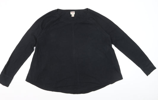 Mossimo Supply Co. Womens Black XL Long Sleeve Basic T-Shirt