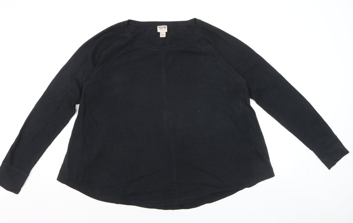 Mossimo Supply Co. Womens Black XL Long Sleeve Basic T-Shirt