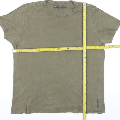 French Connection Men's Green M Crew Neck Cotton T-Shirt