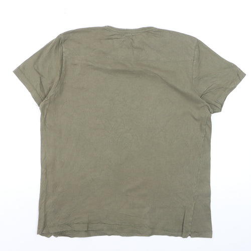French Connection Men's Green M Crew Neck Cotton T-Shirt