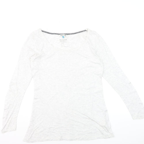 White Stuff Women's White Long Sleeve Cotton Jersey T-Shirt Size 12