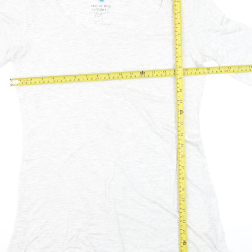 White Stuff Women's White Long Sleeve Cotton Jersey T-Shirt Size 12