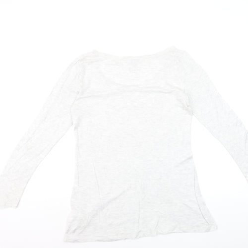 White Stuff Women's White Long Sleeve Cotton Jersey T-Shirt Size 12