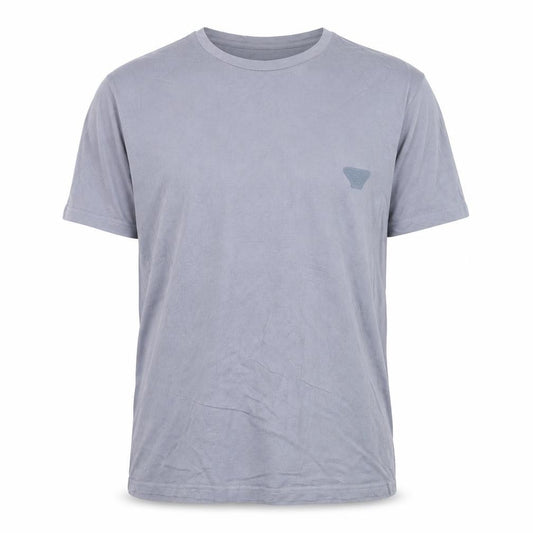 Front view of Emporio Armani Men's Blue Crew Neck Cotton T-Shirt, size L